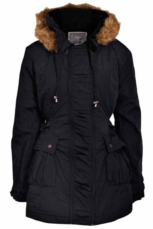 Ladies Plus Size Winter Hooded Jacket